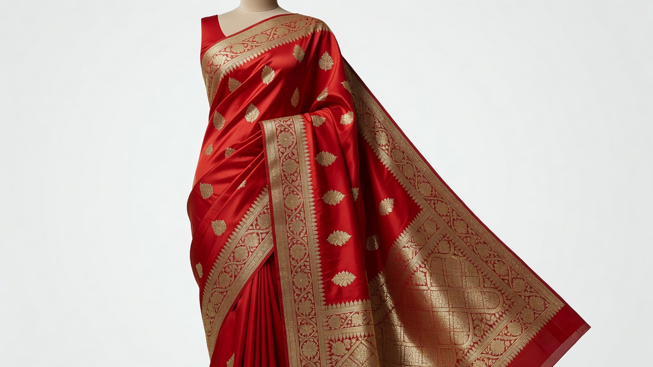 Red Banarasi Silk Saree